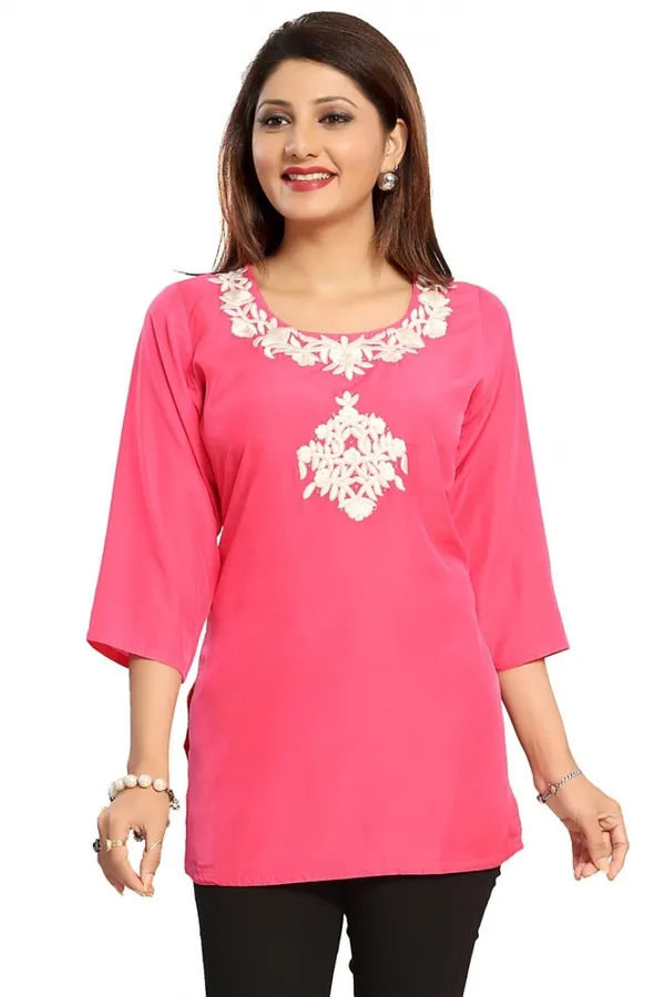 Prestigious_Look_Pink_Embroidered_Short_Tunic