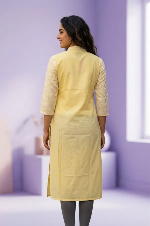Chikankari_Kurti_For_Women_|_Long_Kurti_Pure_Cotton_Ethnic_Wear_|_Comfortable_&_Stylish_Attire