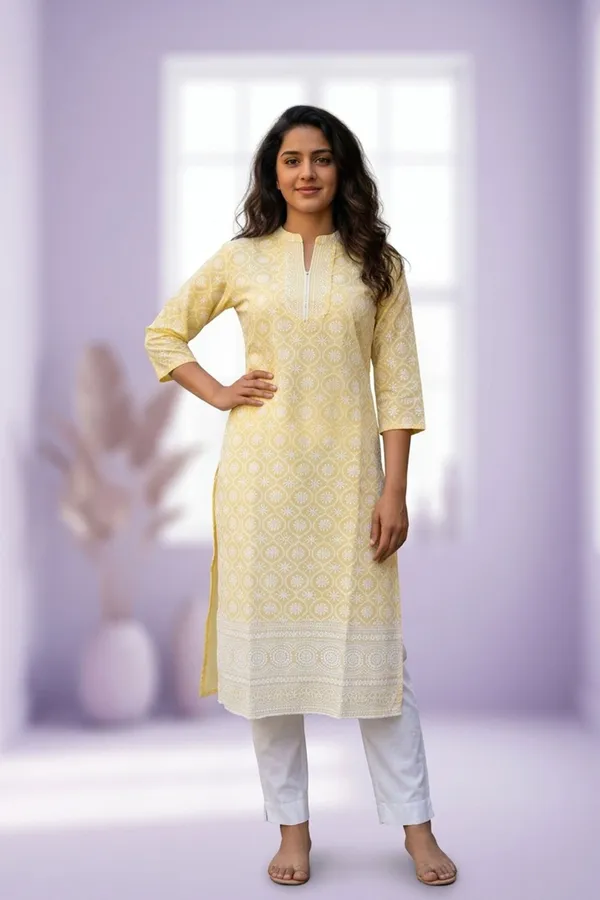 Chikankari_Kurti_For_Women_|_Long_Kurti_Pure_Cotton_Ethnic_Wear_|_Comfortable_&_Stylish_Attire