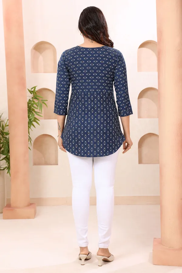 Clue_In_Blue_Round_Neck_Short_Tunic_Top_for_Women