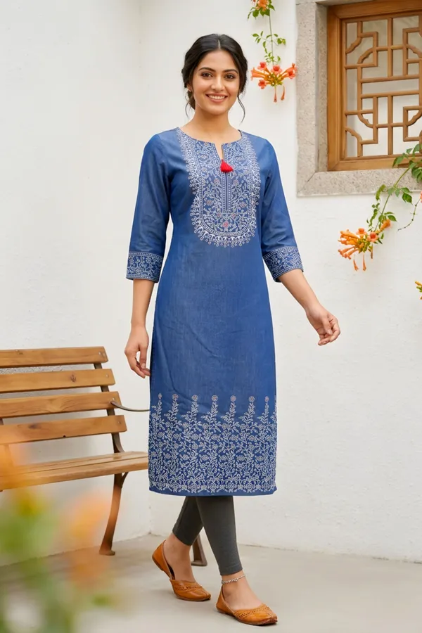 Indigo_Denim_Kurti_for_Women_with_Ethnic_Print_and_Thread_Work