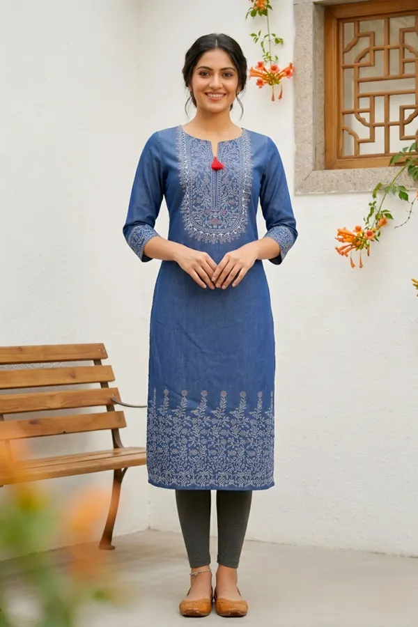Indigo_Denim_Kurti_for_Women_with_Ethnic_Print_and_Thread_Work
