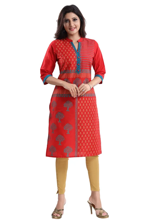 Red_Cotton_Silk_Tunic_for_Women