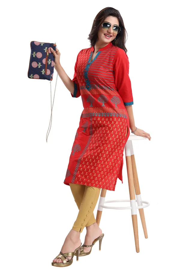 Red_Cotton_Silk_Tunic_for_Women