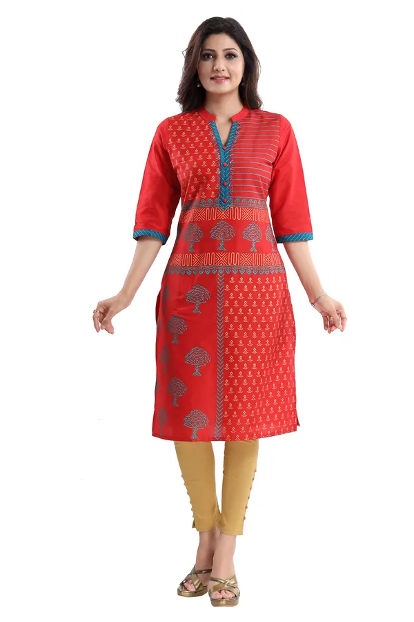 Red_Cotton_Silk_Tunic_for_Women