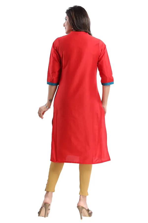 Red_Cotton_Silk_Tunic_for_Women