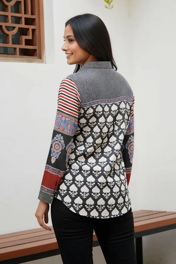 Elegant_Womens_Modal_Azrakh_Print_Shirt_Style_Kurti_Top