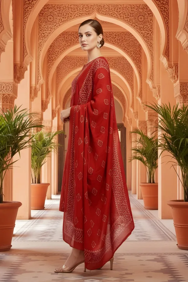 Rust_Jaipuri_Print_Cotton_3_Piece_Suit_Set_with_Dupatta_for_Women