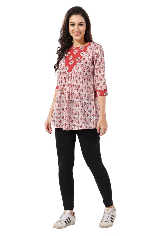 White_Cotton_Print_Flair_Short_Tunics_For_Fashionistas