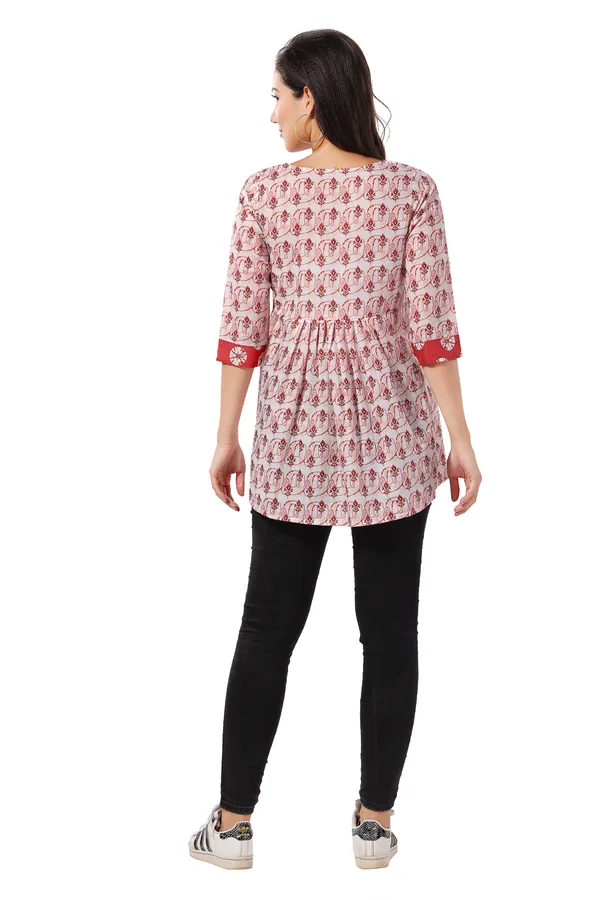 White_Cotton_Print_Flair_Short_Tunics_For_Fashionistas