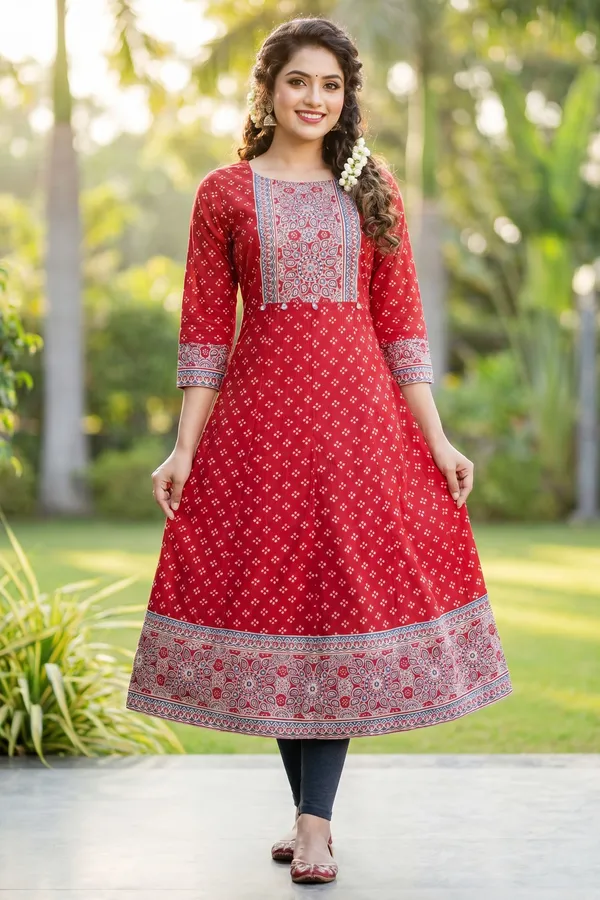 Red_Cotton_Anarkali_Kurti_for_Women_with_Traditional_Jaipuri_Print