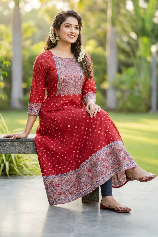 Red_Cotton_Anarkali_Kurti_for_Women_with_Traditional_Jaipuri_Print