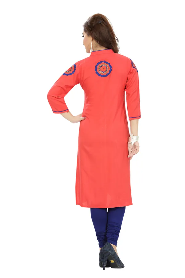 Teasing_Tomato_Red_Designer_Tunic_with_Embroidery