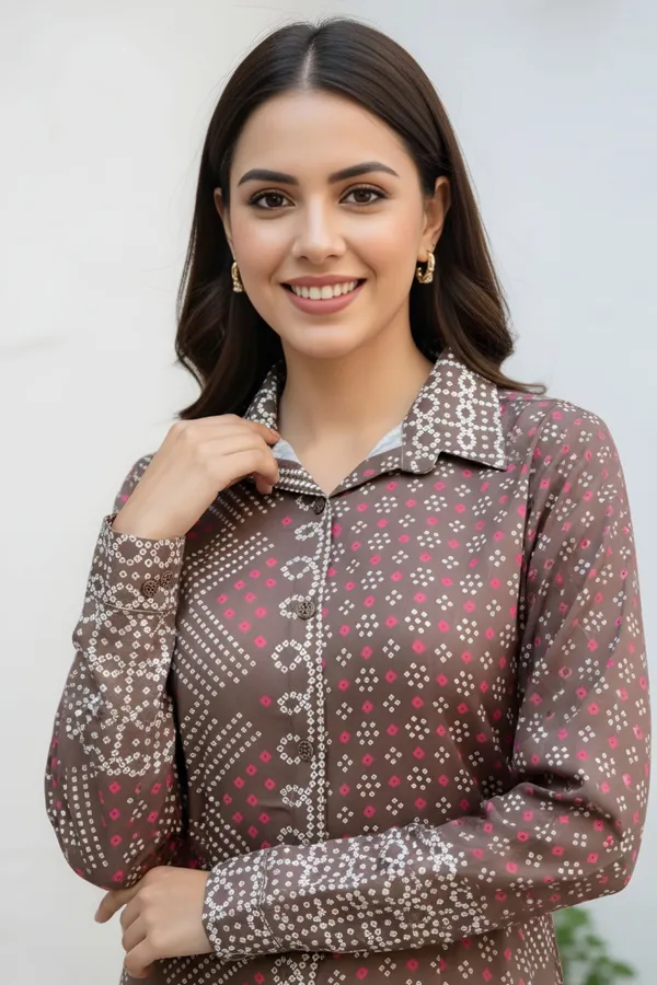 Olive_Green_Womens_Modal_Azrakh_Print_Shirt_Style_Kurti_Top