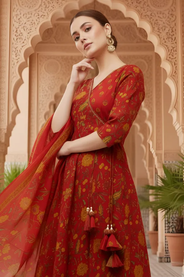 Cherry_Red_Jaipuri_Print_Cotton_Flared_3_Piece_Suit_Set_with_Dupatta_for_Women