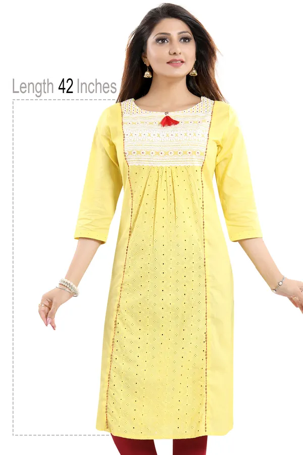 Vibrant_Yellow_Cotton_Long_Chicken_Tunic_with_Pom_Pom_Accessory_For_Girls_And_Women