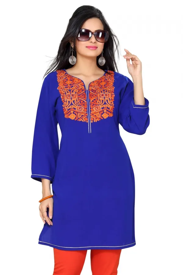 The_Cool_Chic_Embroidered_Velvet_Crepe_Tunic_for_Women