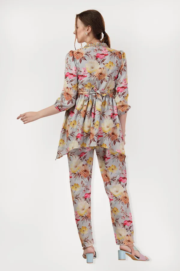 Ethnic_Multicolor_Flower_Print_Cotton_Co-ord_Set_With_Belt