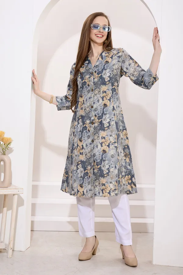 Grey_Linen_Cotton_Princess_Cut_Long_Kurta_For_Women