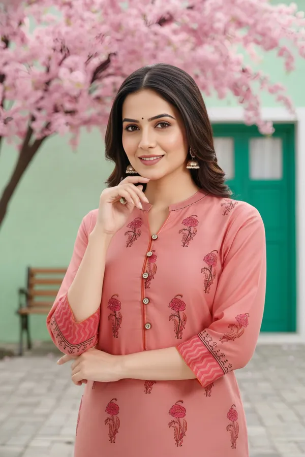 Tomato_Cotton_Silk_Block_Print_Long_Kurta_For_Women