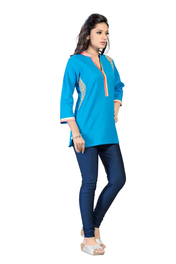 Aqua_Love_Designer_Short_Tunic_Top_for_Fashion_Lovers