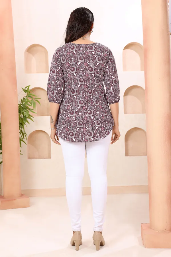 Paisely_Print_Round_Neck_Short_Tunic_Top_for_Women