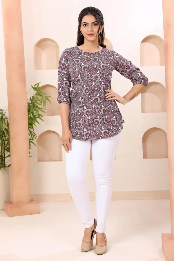 Paisely_Print_Round_Neck_Short_Tunic_Top_for_Women