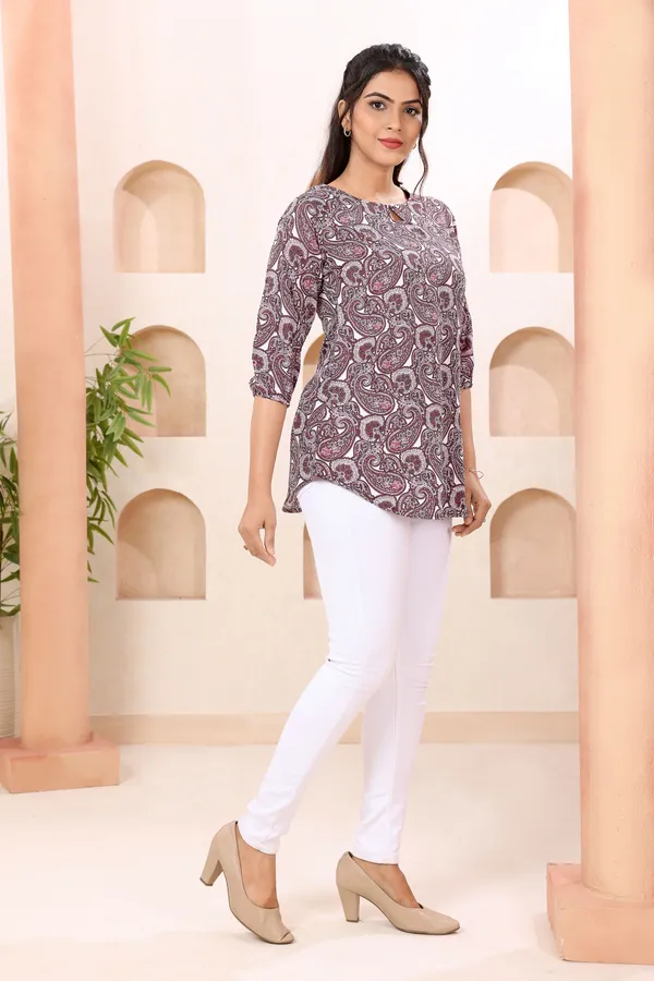 Paisely_Print_Round_Neck_Short_Tunic_Top_for_Women