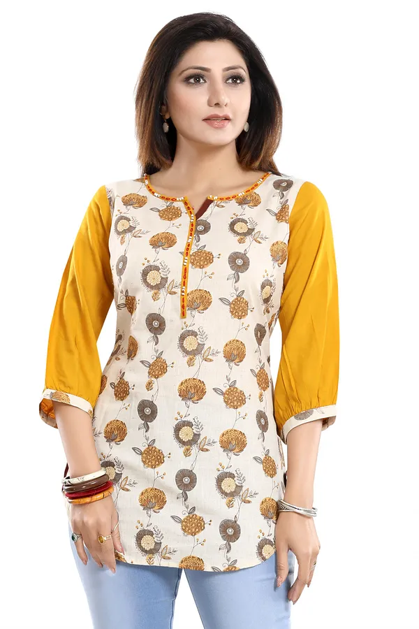 Cream_Cotton_Printed_Apple-Cut_Short_Tunic