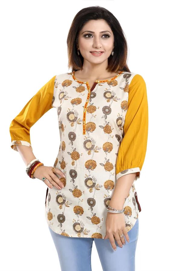 Cream_Cotton_Printed_Apple-Cut_Short_Tunic