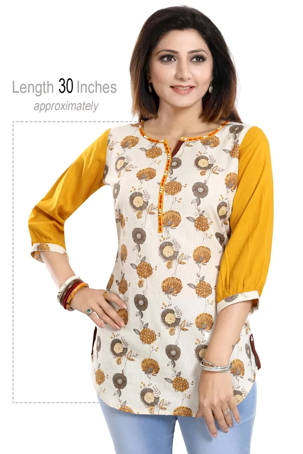 Cream_Cotton_Printed_Apple-Cut_Short_Tunic
