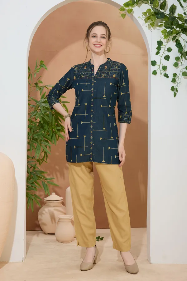 Fashion_Forward_Denim_Tunic_Hand_Embroidery_And_Color_Wash