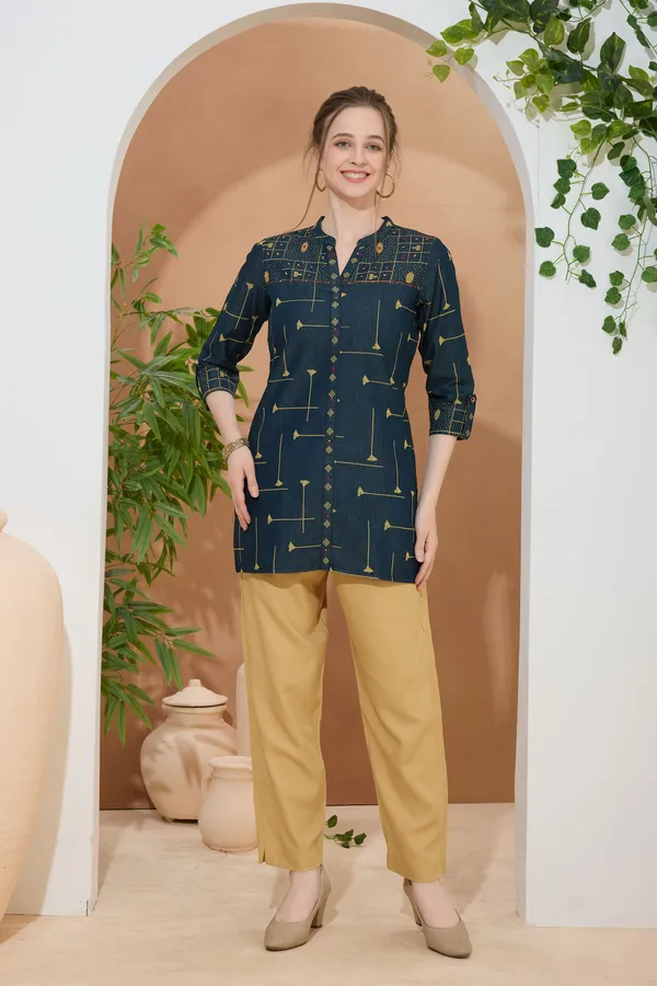 Fashion_Forward_Denim_Tunic_Hand_Embroidery_And_Color_Wash