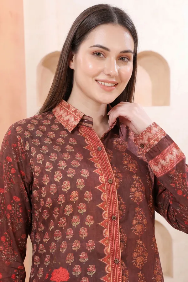 Coffee_Cocoa_Modal_Silk_Printed_Shirt_Style_Tunic_Top_for_Women