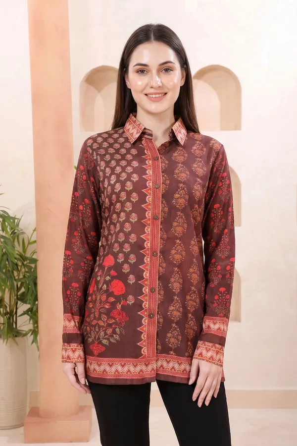 Coffee_Cocoa_Modal_Silk_Printed_Shirt_Style_Tunic_Top_for_Women