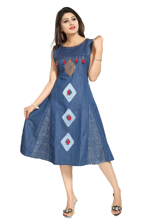 Denim_Fabrics_Sleeveless_Flared_Tunic_with_Embroidery