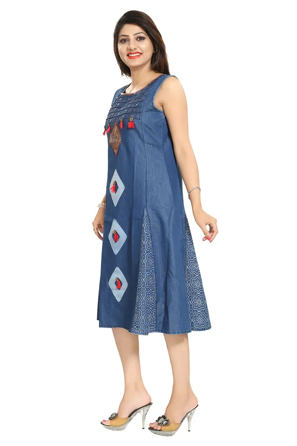 Denim_Fabrics_Sleeveless_Flared_Tunic_with_Embroidery