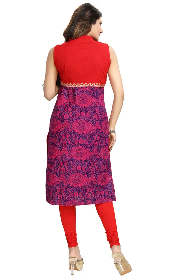 Pure_Purple_Jacket_Style_Printed_Sleeveless_Kurti_for_Daily_wear
