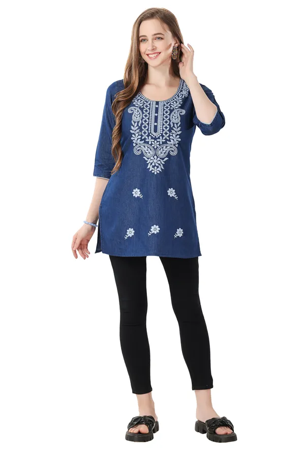 Soft_Washed_Blue_Denim_Tunic_with_Chikankari_Embroidery