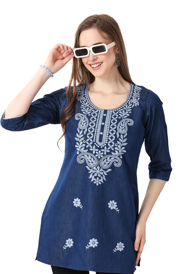 Soft_Washed_Blue_Denim_Tunic_with_Chikankari_Embroidery