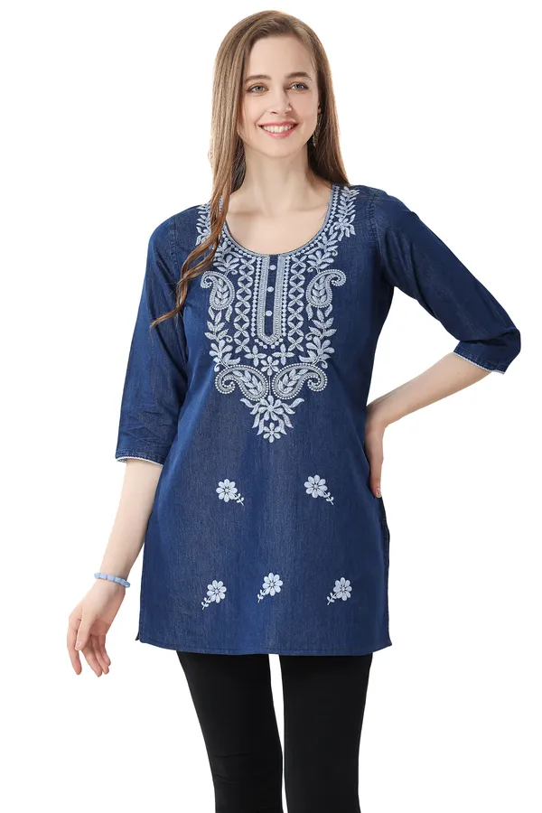 Soft_Washed_Blue_Denim_Tunic_with_Chikankari_Embroidery