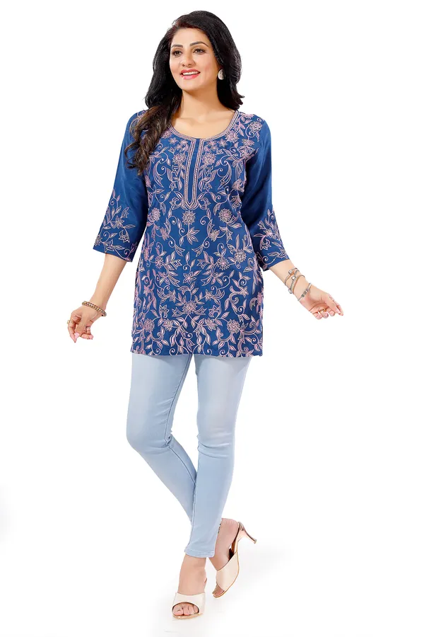 The_Blue_Pinky_Attractive_Designer_Kurti_Top