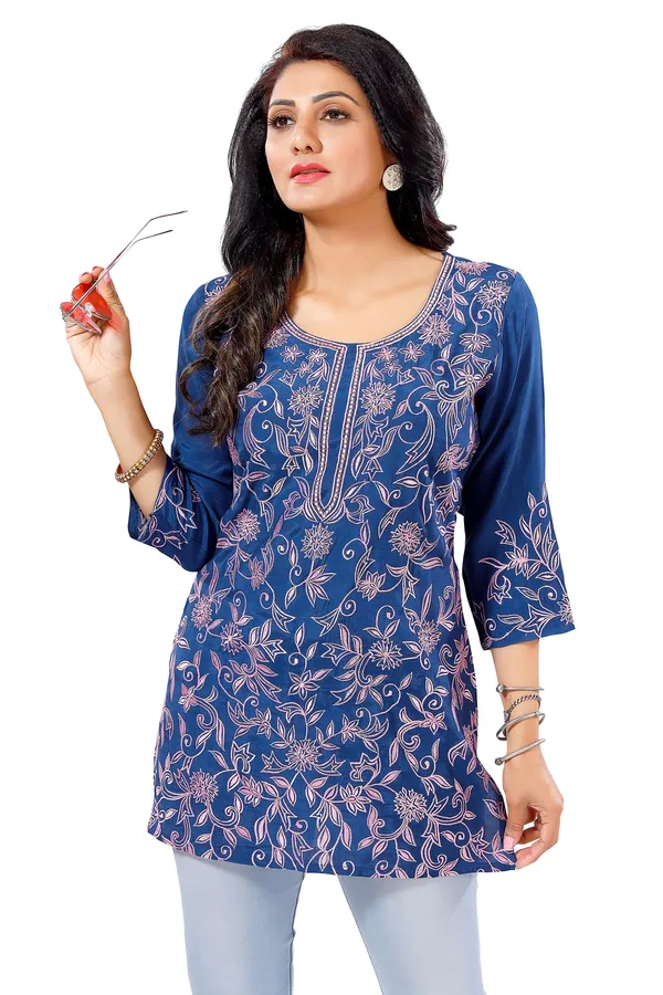 The_Blue_Pinky_Attractive_Designer_Kurti_Top