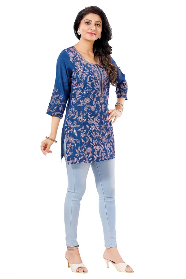 The_Blue_Pinky_Attractive_Designer_Kurti_Top