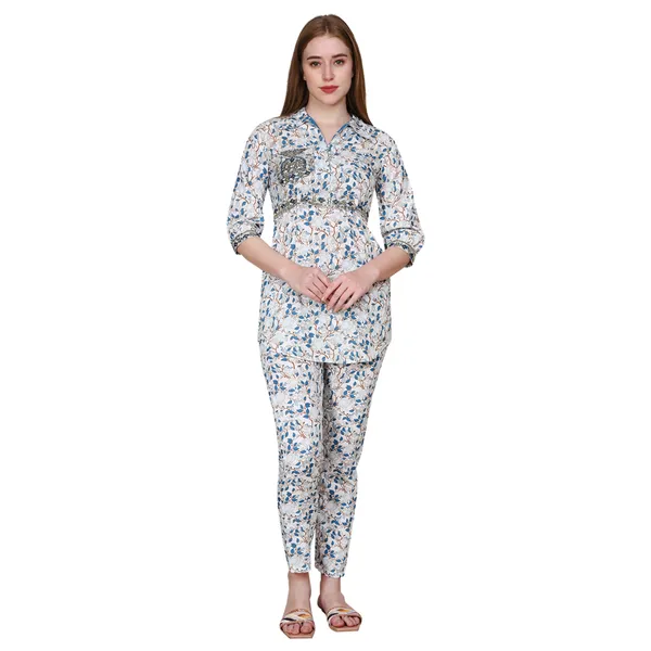 Enchanted_Botanicals_White_Leaf_Patterned_Co_Ord_Set_with_Embroidered_Belt