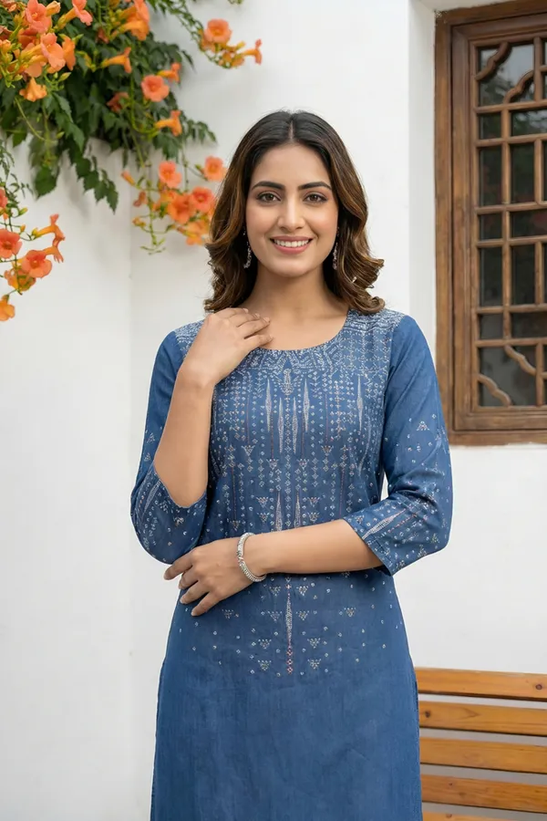 Stylish_Blue_Denim_Ethnic_Round_Neck_Long_Kurti