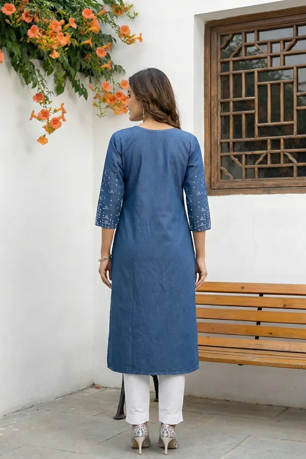 Stylish_Blue_Denim_Ethnic_Round_Neck_Long_Kurti