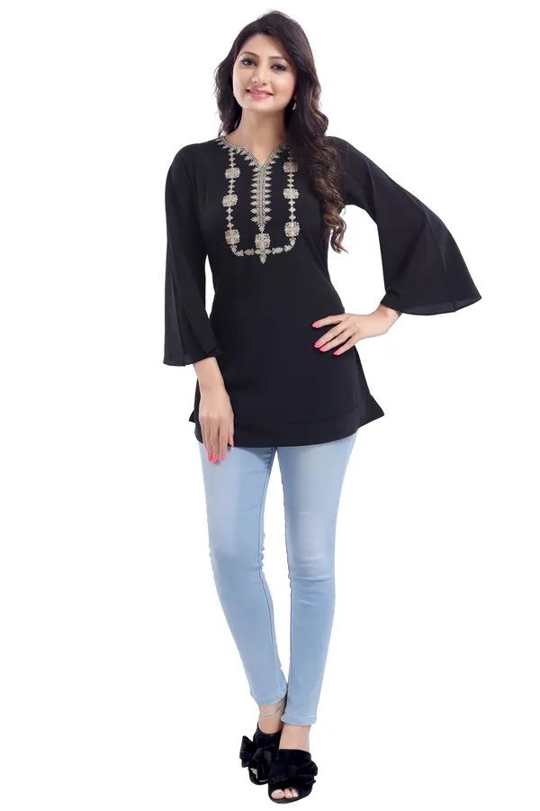 BEAUTIFUL_BLACK_CREPE_FABRIC_WOMEN_TUNIC_TOP_WITH_EMBROIDERY_WORK