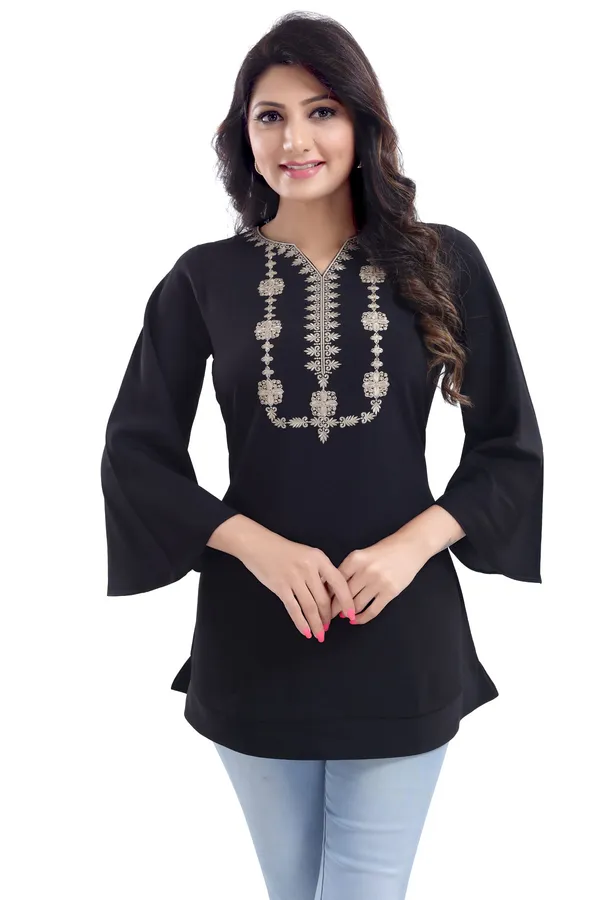 BEAUTIFUL_BLACK_CREPE_FABRIC_WOMEN_TUNIC_TOP_WITH_EMBROIDERY_WORK