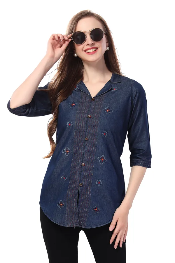 Denim_Elegance_Applique_Embroidery_and_Cloud_Wash_on_Coat_Collar_Tunic